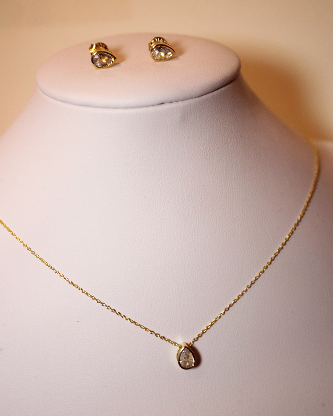 Conjunto Brinco & Colar  - Delicado | Ouro 18k