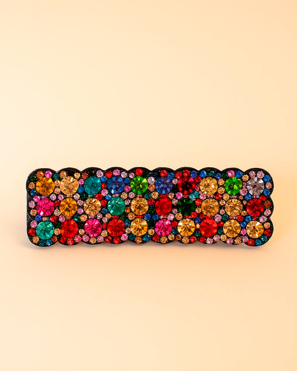Presilha Metal e Strass - Colorido