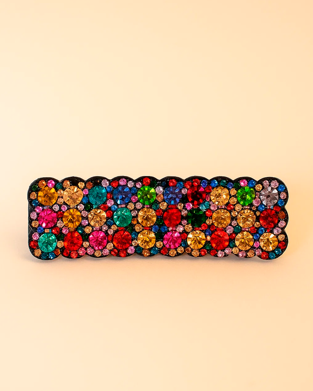Presilha Metal e Strass - Colorido
