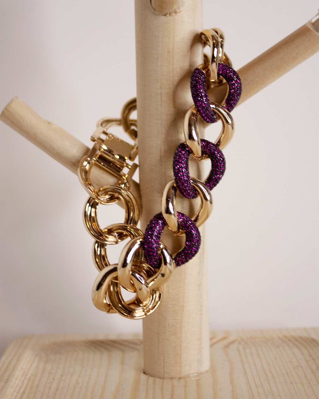 Pulseira Elos Blueberry | Ouro 18k e Cravejada