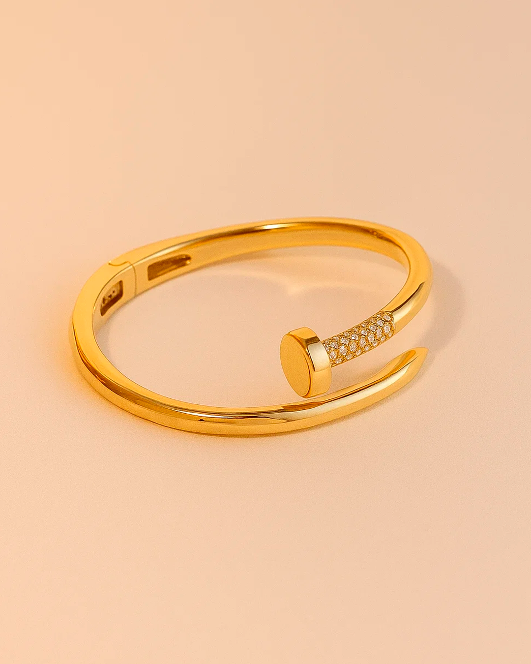 Bracelete Folheado - Prego | Ouro 18k e Zircônia